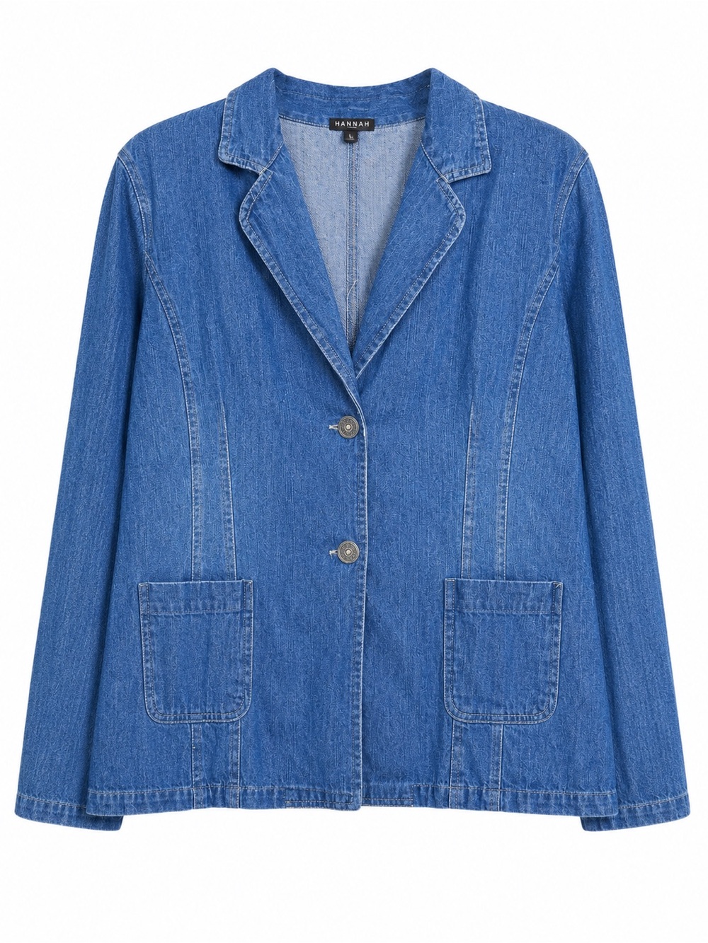 Hannah Blue Denim Blazer Jacket NWT